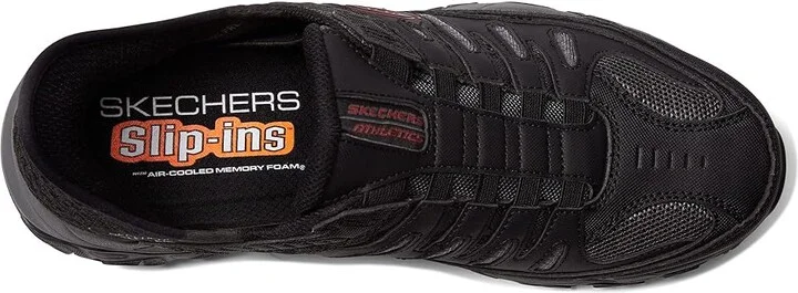SKECHERS Afterburn M. Fit Ridgeburn Hands Free Slip-Ins Men's Shoes Black/Charcoal : 6.5 D - Medium, Leather/Textile - Image 2