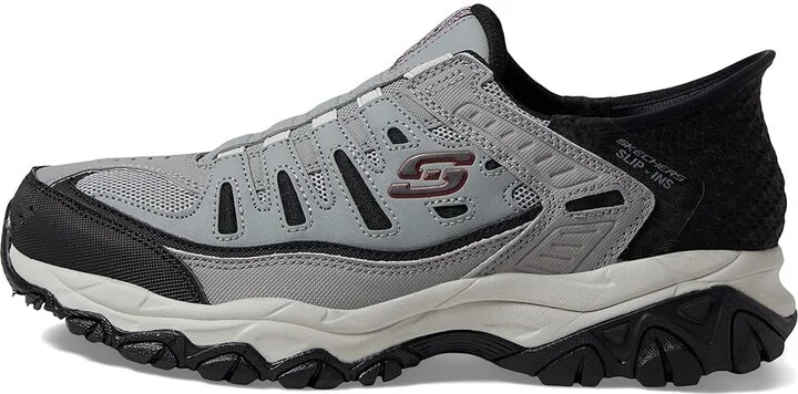 SKECHERS Afterburn M. Fit Ridgeburn Hands Free Slip-Ins Men's Shoes Gray/Black : 7 D - Medium, Leather/Textile - Image 6
