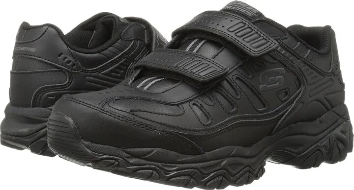 SKECHERS Afterburn Memory Fit - Final Cut Men's Lace up casual Shoes Black : 7 D - Medium, Synthetic