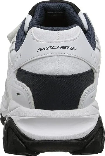 SKECHERS Afterburn Memory Fit - Final Cut Men's Lace up casual Shoes White/Navy : 7 D - Medium, Synthetic - Image 5