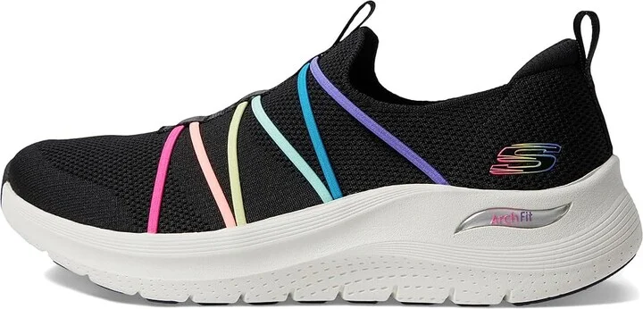 SKECHERS Arch Fit 2.0 Colorful Road Women's Shoes Black : 6 B - Medium, Rubber - Image 6