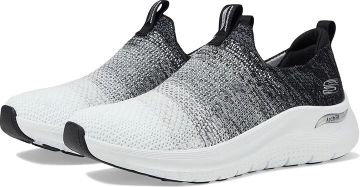 SKECHERS Arch Fit 2.0 Women's Shoes White/Black : 9 B - Medium, Synthetic