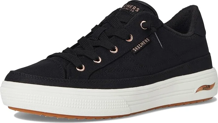 SKECHERS Arch Fit Arcade-Meet Ya There Women's Shoes Black : 8 B - Medium, Canvas - Image 5