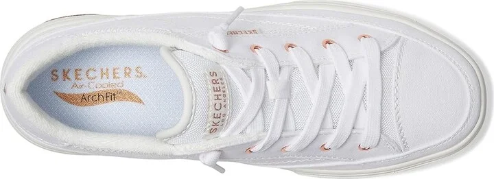 SKECHERS Arch Fit Arcade-Meet Ya There Women's Shoes White : 9 B - Medium, Canvas - Image 2