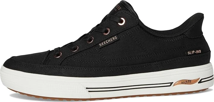 SKECHERS Arch Fit Arcade-See Ya There Hands-Free Slip-Ins Women's Shoes Black : 5.5 B - Medium, Canvas - Image 6