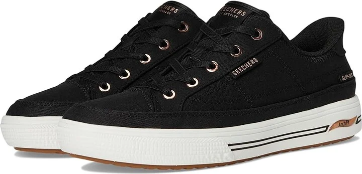 SKECHERS Arch Fit Arcade-See Ya There Hands-Free Slip-Ins Women's Shoes Black : 5.5 B - Medium, Canvas