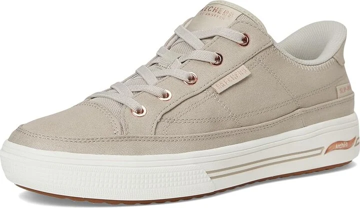 SKECHERS Arch Fit Arcade-See Ya There Hands-Free Slip-Ins Women's Shoes Taupe : 11 B - Medium, Canvas - Image 5