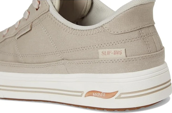 SKECHERS Arch Fit Arcade-See Ya There Hands-Free Slip-Ins Women's Shoes Taupe : 11 B - Medium, Canvas - Image 7