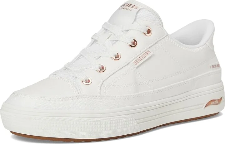 SKECHERS Arch Fit Arcade-See Ya There Hands-Free Slip-Ins Women's Shoes White : 6 B - Medium, Canvas - Image 5