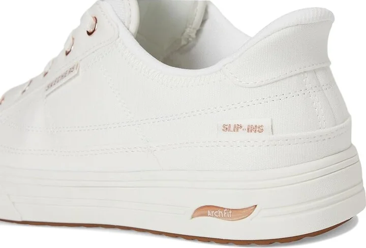 SKECHERS Arch Fit Arcade-See Ya There Hands-Free Slip-Ins Women's Shoes White : 6 B - Medium, Canvas - Image 7