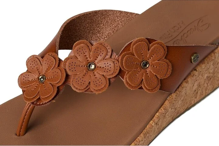 SKECHERS Arch Fit Beverlee - Rare Blossom Women's Sandals Luggage : 9.5 B - Medium, Rubber/Synthetic - Image 7