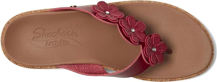 SKECHERS Arch Fit Beverlee - Rare Blossom Women's Sandals Red : 5 B - Medium, Rubber/Synthetic - Image 2