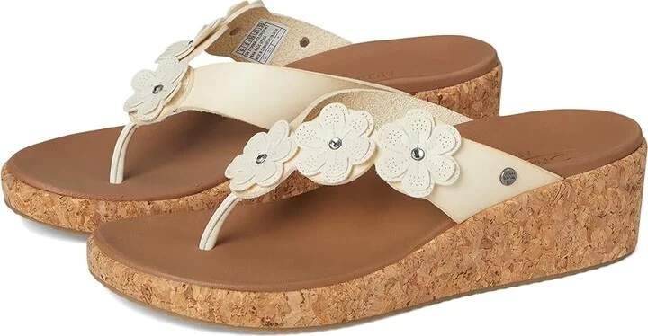 SKECHERS Arch Fit Beverlee - Rare Blossom Women's Sandals White : 6 B - Medium, Rubber/Synthetic