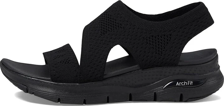 SKECHERS Arch Fit - Brightest Day Women's Shoes Black/Black : 5 B - Medium, Synthetic - Image 5