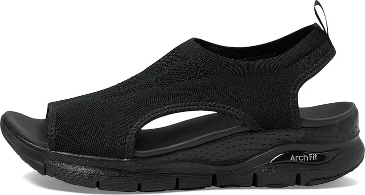 SKECHERS Arch Fit - City Catch Women's Shoes Black/Black : 5 B - Medium, Textile - Image 6