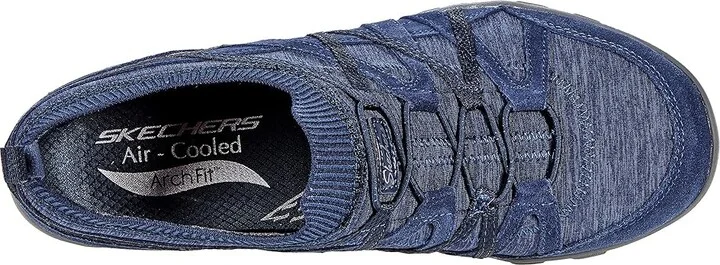 SKECHERS Arch Fit Comfy - Bold Statement Women's Shoes Navy : 5 B - Medium, Textile/Leather - Image 2