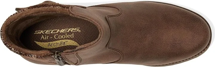 SKECHERS Arch Fit Marlie - Weekend Chat Women's Boots Chocolate : 5.5 B - Medium, Leather - Image 2