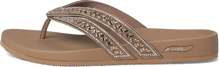 SKECHERS Arch Fit Meditation - True Gem Women's Sandals Mocha : 5 B - Medium, Synthetic - Image 6