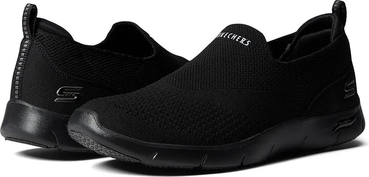 SKECHERS Arch Fit Refine - Don't Go Women's Shoes Black : 5 B - Medium, Textile