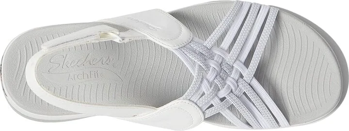 SKECHERS Arch Fit Reggae Sport - Hometown Women's Shoes White/Gray : 5 B - Medium, Textile - Image 2