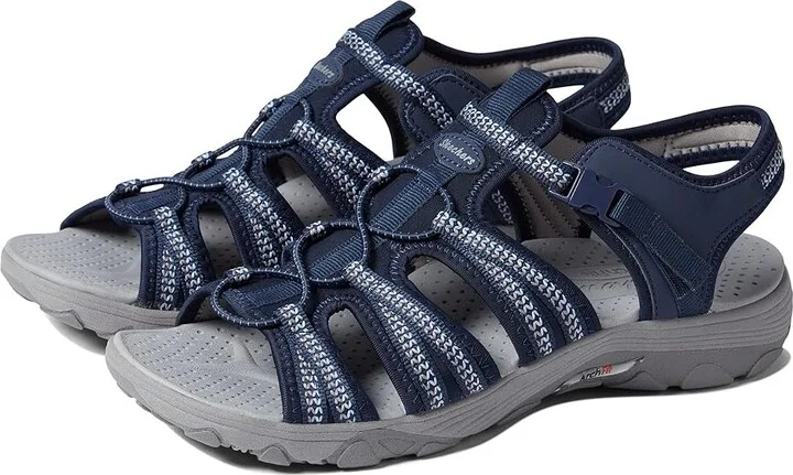 SKECHERS Arch Fit Reggae Women's Shoes Navy : 5 B - Medium, Synthetic/Textile