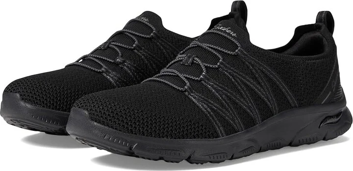 SKECHERS Arch Fit Sunny - Creative Pass Women's Shoes Black : 8 B - Medium, Synthetic