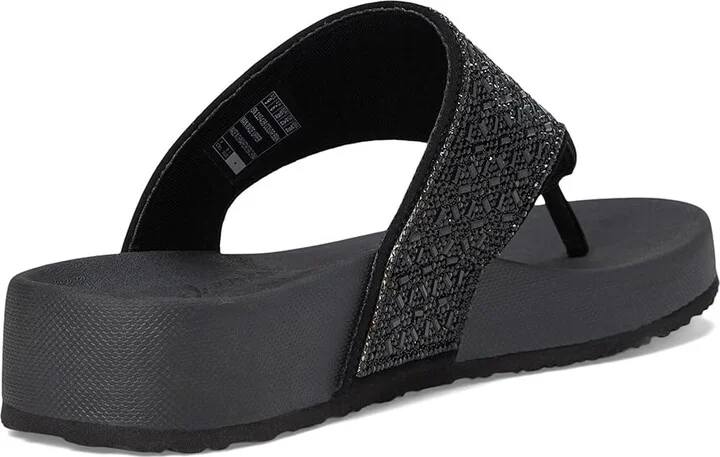 SKECHERS Arch Fit Vinyasa - Glam Time Women's Sandals Black/Black : 8 B - Medium, Rubber - Image 4