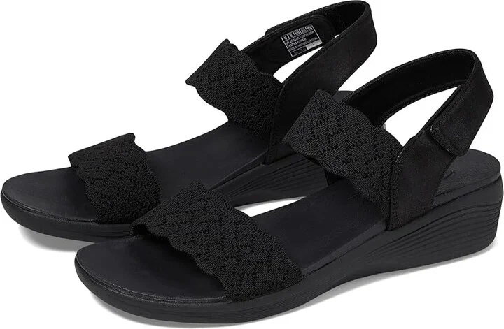 SKECHERS Arya - On The Rise Women's Shoes Black/Black : 9 B - Medium, Synthetic
