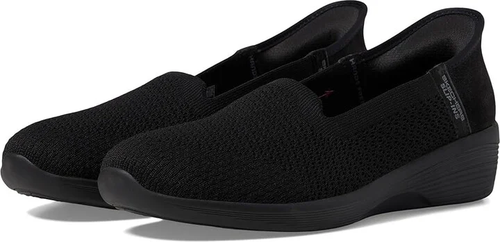 SKECHERS Arya- Sweet Voice Hands Free Slip-Ins Women's Flat Shoes Black : 8.5 B - Medium