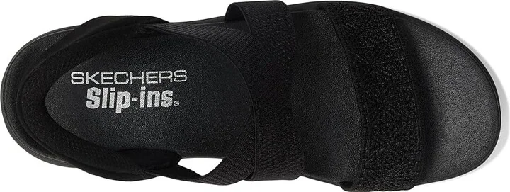 SKECHERS Arya - Very Demure Hands Free Slip-Ins Women's Sandals Black/Black : 5 B - Medium, Rubber - Image 2