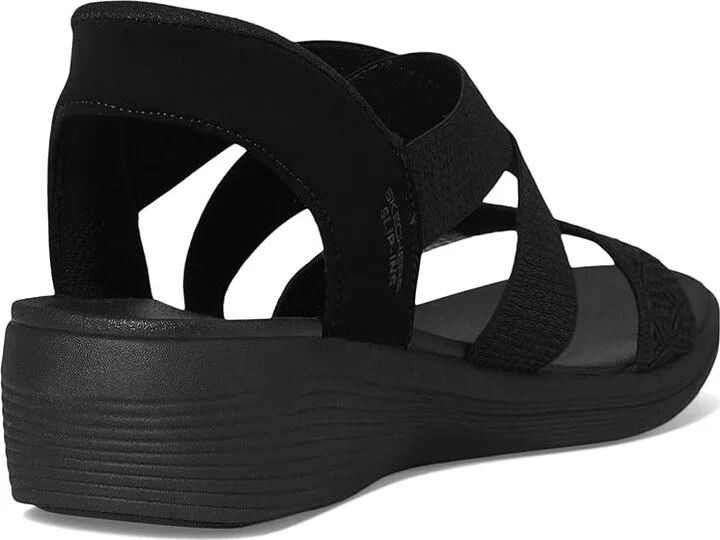 SKECHERS Arya - Very Demure Hands Free Slip-Ins Women's Sandals Black/Black : 5 B - Medium, Rubber - Image 4