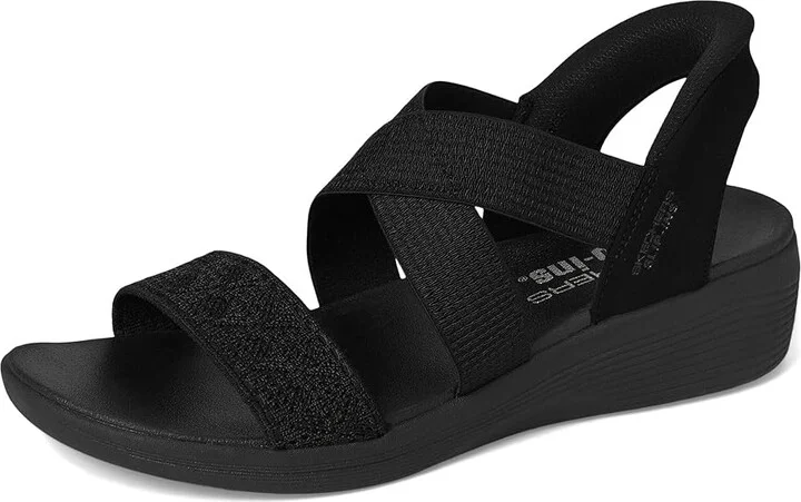 SKECHERS Arya - Very Demure Hands Free Slip-Ins Women's Sandals Black/Black : 5 B - Medium, Rubber - Image 5