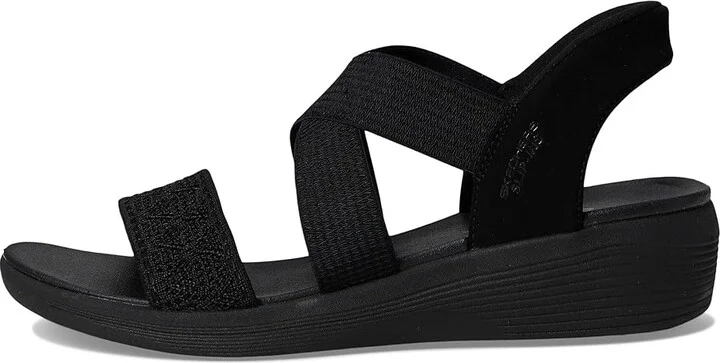 SKECHERS Arya - Very Demure Hands Free Slip-Ins Women's Sandals Black/Black : 5 B - Medium, Rubber - Image 6