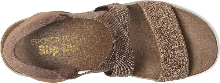 SKECHERS Arya - Very Demure Hands Free Slip-Ins Women's Sandals Mocha : 11 B - Medium, Rubber - Image 2