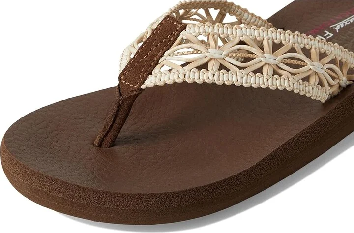 SKECHERS Asana - Ocean Breezer Women's Sandals Brown : 9 B - Medium, Leather - Image 7