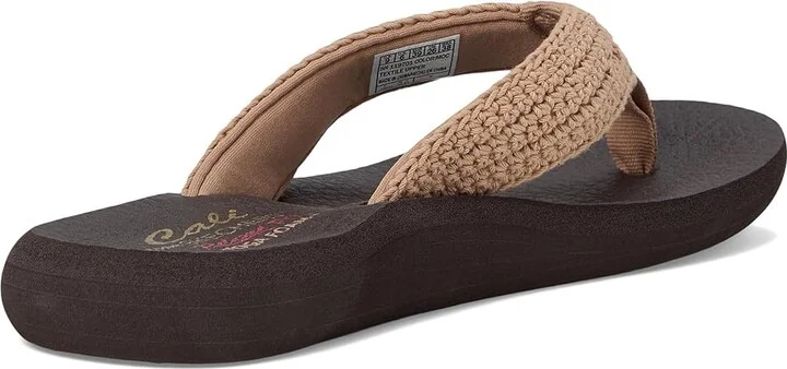 SKECHERS Asana - Valley Chic Women's Sandals Mocha : 5 B - Medium - Image 4