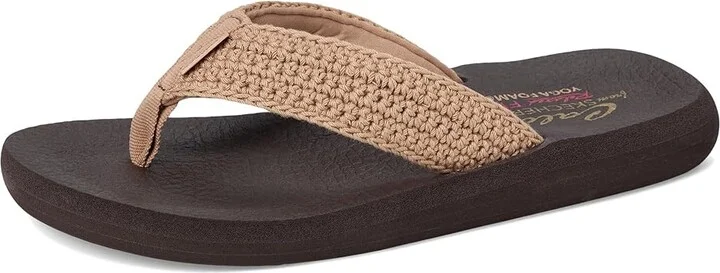 SKECHERS Asana - Valley Chic Women's Sandals Mocha : 5 B - Medium - Image 5