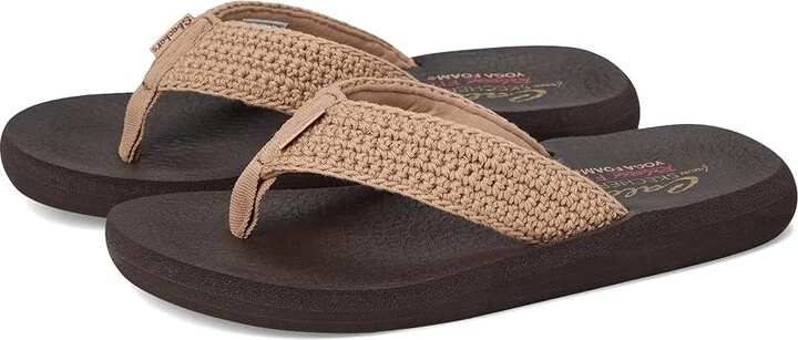 SKECHERS Asana - Valley Chic Women's Sandals Mocha : 5 B - Medium
