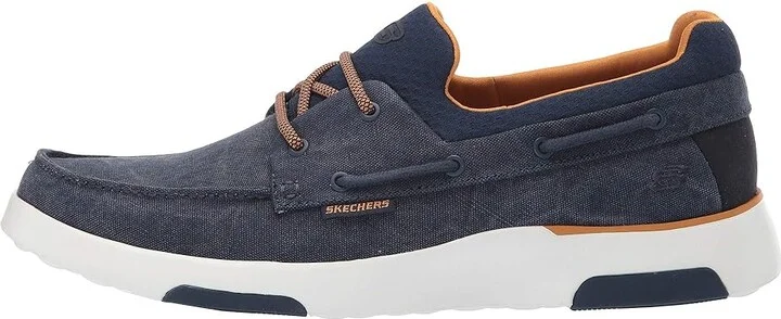 SKECHERS Bellinger - Garmo Men's Lace up casual Shoes Navy : 8 D - Medium, Canvas - Image 7