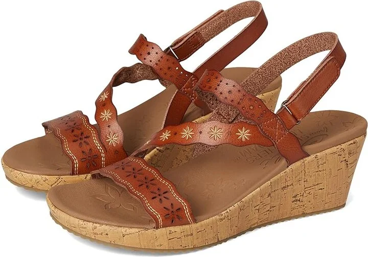 SKECHERS Beverlee - Cherished Aura Women's Sandals Luggage : 7.5 B - Medium, Rubber