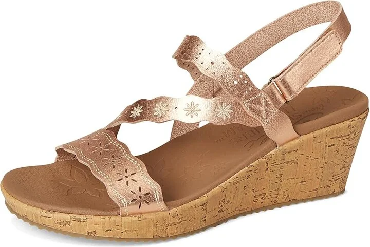 SKECHERS Beverlee - Cherished Aura Women's Sandals Rose Gold : 10 B - Medium, Rubber - Image 5