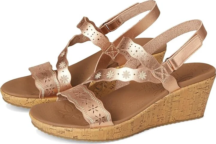 SKECHERS Beverlee - Cherished Aura Women's Sandals Rose Gold : 10 B - Medium, Rubber