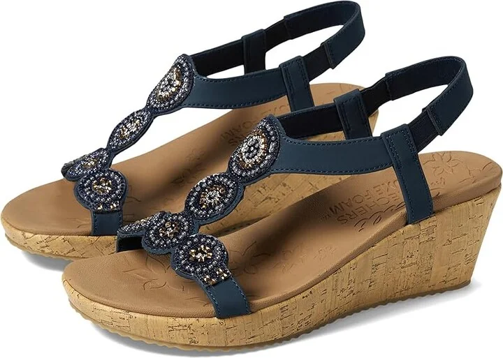 SKECHERS Beverlee - Date Glam Women's Shoes Navy : 6 B - Medium, Synthetic