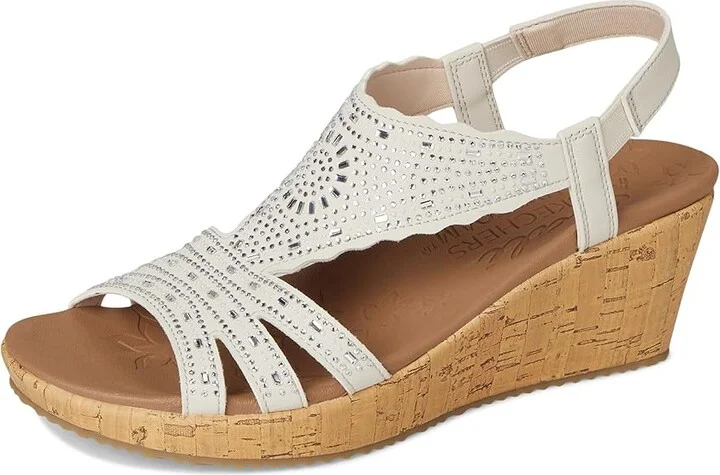 SKECHERS Beverlee - Dazzling Charm Women's Sandals White : 11 B - Medium, Rubber/Synthetic - Image 5