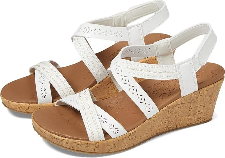 SKECHERS Beverlee - Delicate Glow Women's Shoes White : 6.5 B - Medium, Synthetic
