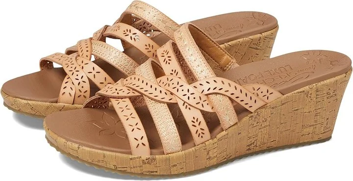 SKECHERS Beverlee - New Resort Women's Shoes Natural : 6.5 B - Medium, Synthetic