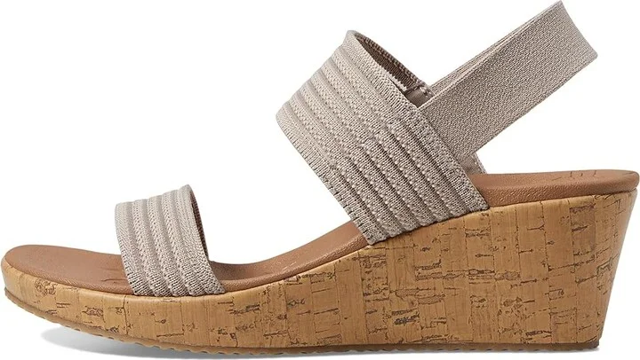 SKECHERS Beverlee - Sheer Luck Women's Shoes Taupe : 5.5 B - Medium, Textile - Image 5