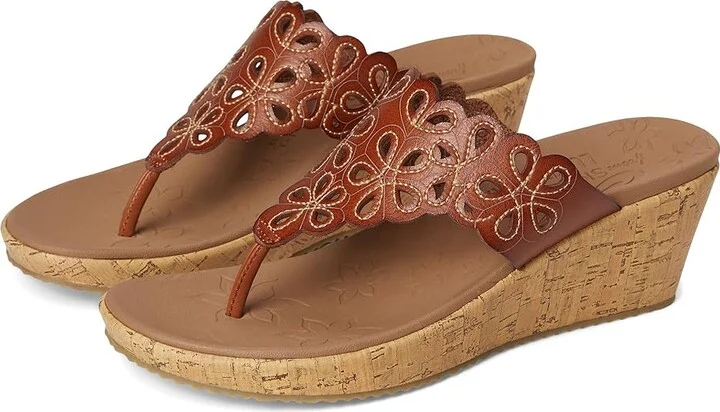 SKECHERS Beverlee - Summer Spirit Women's Sandals Luggage : 11 B - Medium, Synthetic