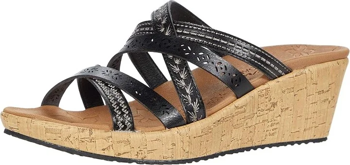 SKECHERS Beverlee - Tiger Posse Women's Sandals Black : 9.5 B - Medium, Synthetic - Image 2