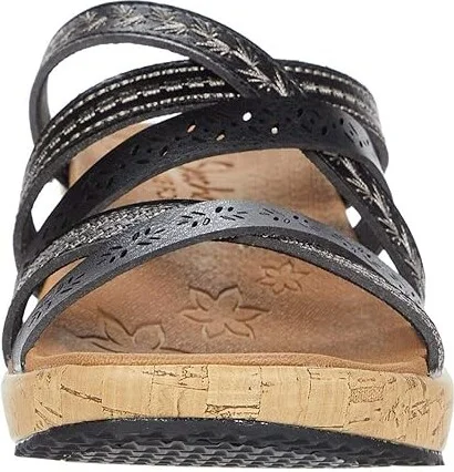 SKECHERS Beverlee - Tiger Posse Women's Sandals Black : 9.5 B - Medium, Synthetic - Image 6
